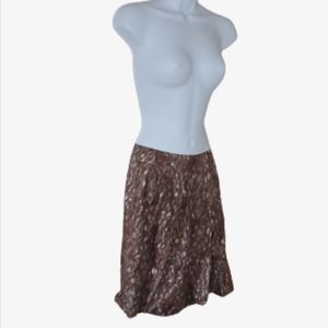 Banana Republic brown silk bubble skirt sz 0P